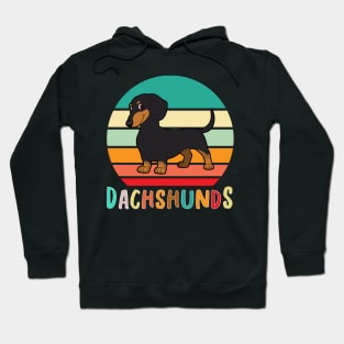 Vintage Retro Dachshunds Hoodie